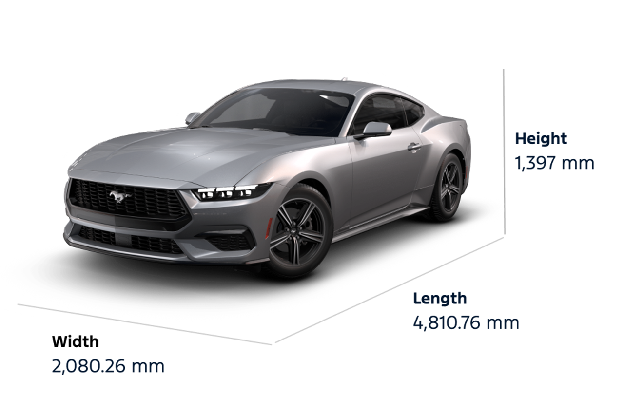 2025 Ford Mustang® EcoBoost® Fastback Dimensions