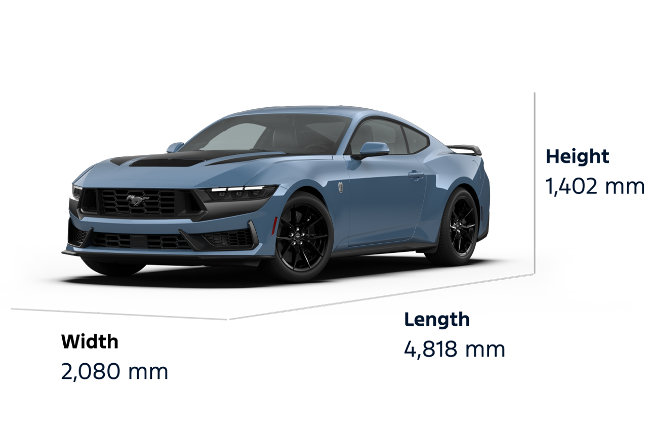 2026 Ford Mustang Dark Horse® Premium fastback dimensions