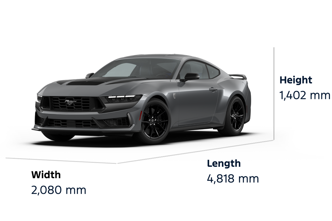 2026 Ford Mustang Dark Horse® fastback dimensions
