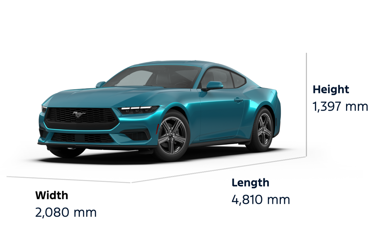 2026 Ford Mustang® EcoBoost® Premium fastback dimensions