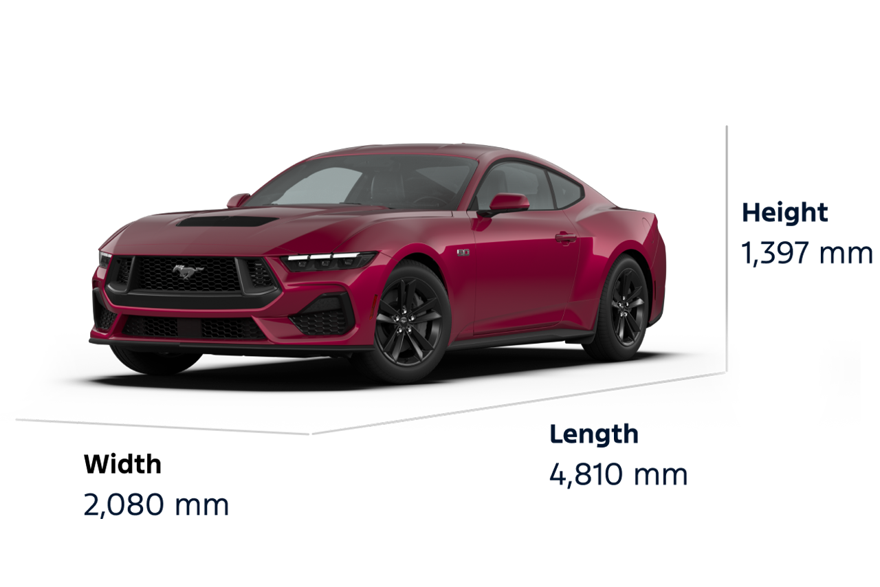 2026 Ford Mustang® GT fastback dimensions