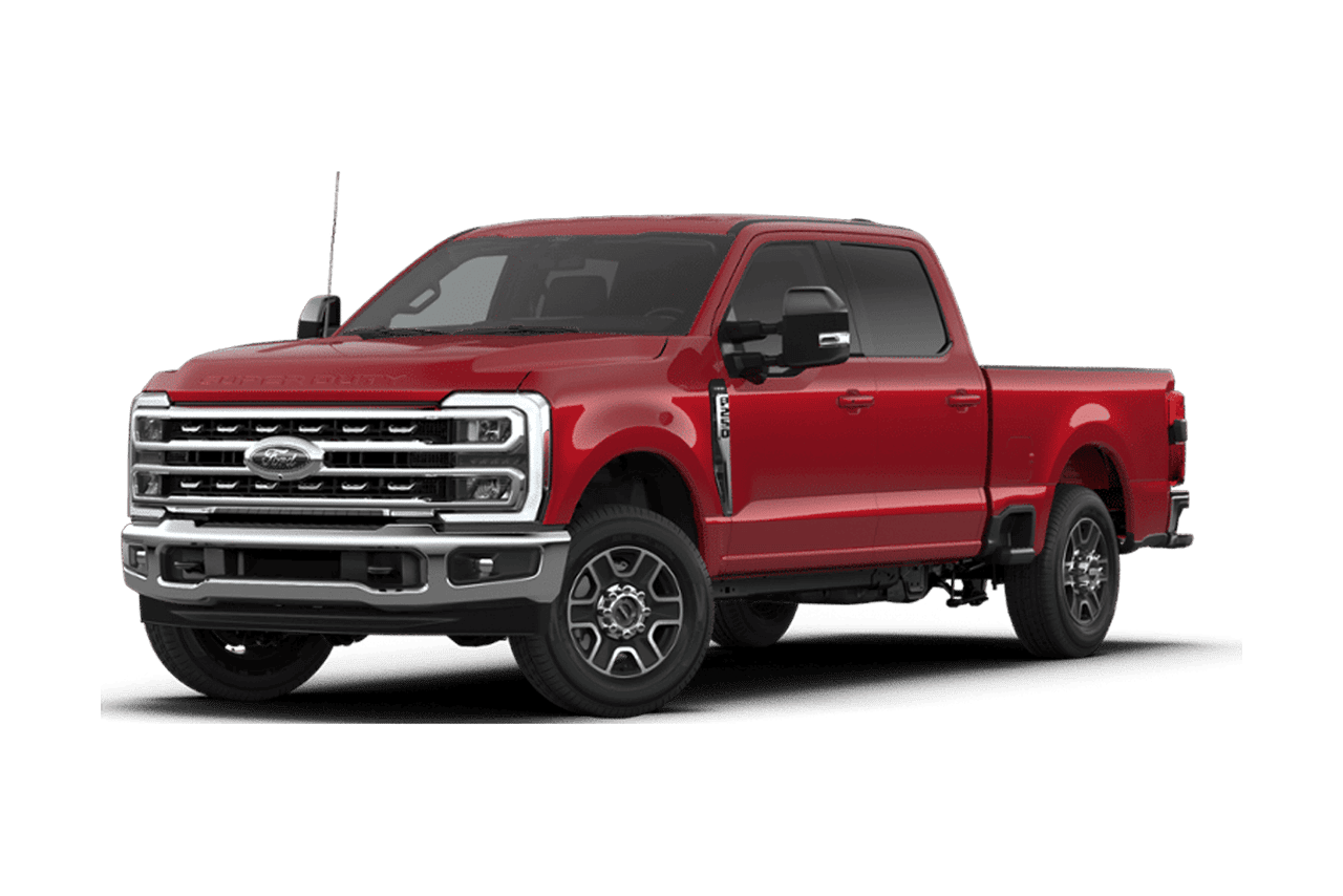 2026 Ford Super Duty® F-250® Lariat® in Race Red on a white background