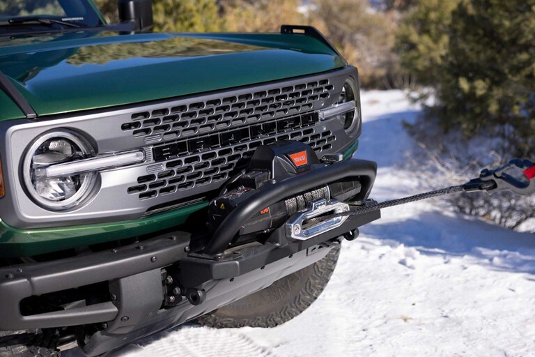 2024 Ford Bronco® Everglades™ with factory-installed WARN® Bronco winch kit