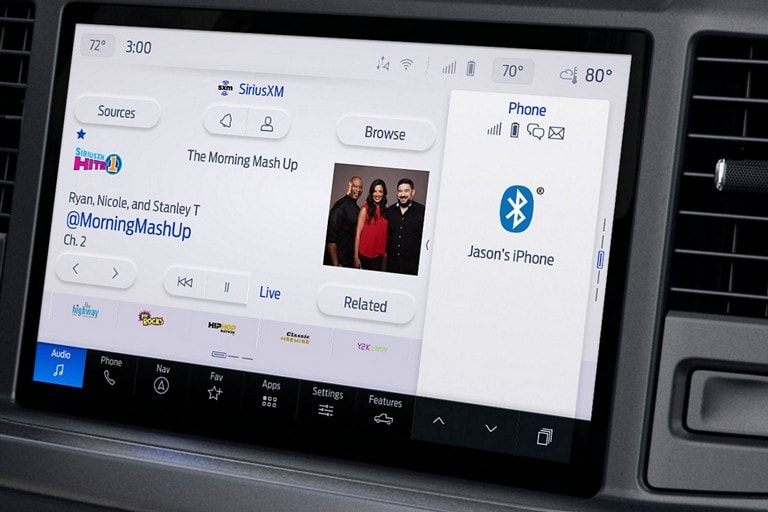 Centre screen showing Navigation System