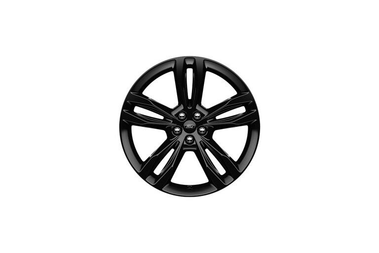 21" premium gloss black-painted aluminum wheel