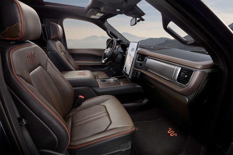 2023 Ford Expedition King Ranch leather seating and console