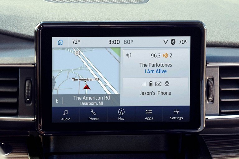 2023 Ford Explorer® SUV touchscreen featuring voice navigation