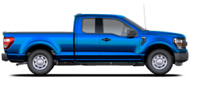 2023 Ford F-150® XL passenger side profile in Atlas Blue