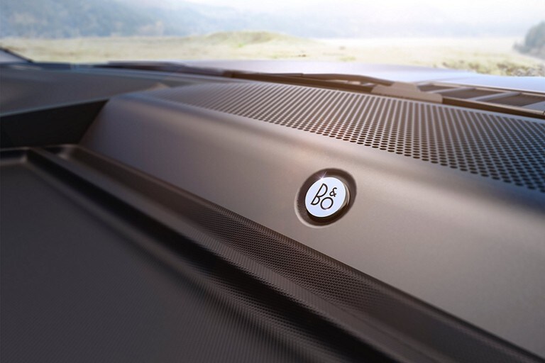 Close-up of the interior featuring the B&O® Sound System