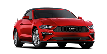 2023 Ford Mustang® EcoBoost® Convertible shown in Rapid Red