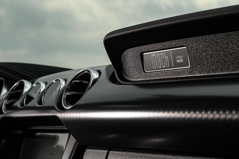 2023 Ford Mustang® Mach 1® coupe instrument panel badge with unique chassis number