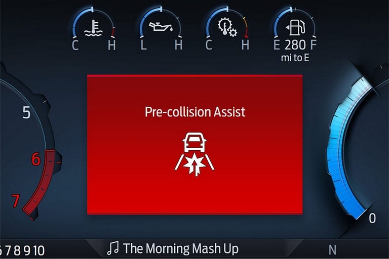 Close-up of the Pre-Collision Assist icon