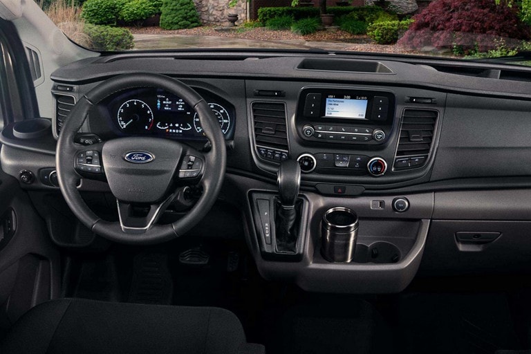 Detail of the 2023 Ford Transit® van medium centre console