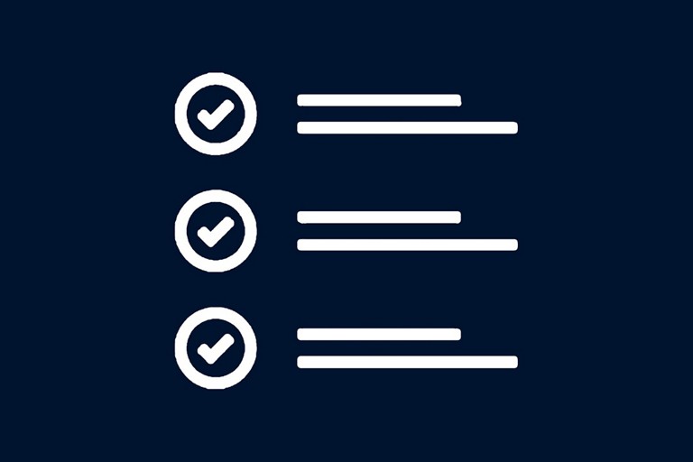 Icon of a checklist.