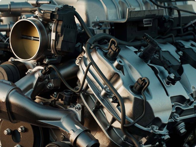 The supercharged 5.2L V8 engine of a Mustang® GTD