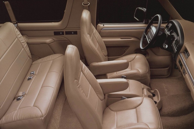 19 95 Ford Eddie Bauer Bronco interior shown in medium mocha