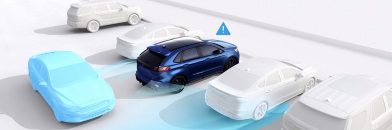 Animation illustrating BLIS® (Blind Spot Information System) With Cross Traffic Alert