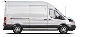 2024 Ford E-Transit™ Commercial Van side profile angle shown