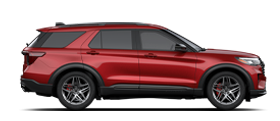 2025 Ford Explorer® ST model in Rapid Red Metallic
