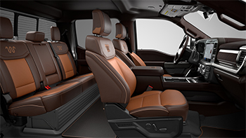 Unique King Ranch® Kingsville Antique Affect Leather Seats 40/Console/40 – Java