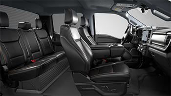 Front ActiveX® Trimmed 40/20/40 Split Bench Matching 60/40 Rear Bench Seats – Black Onyx