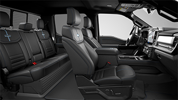 Unique Platinum Multicontour Driver and Front Passenger Leather Seating Surfaces 40/console/40 – Black Onyx