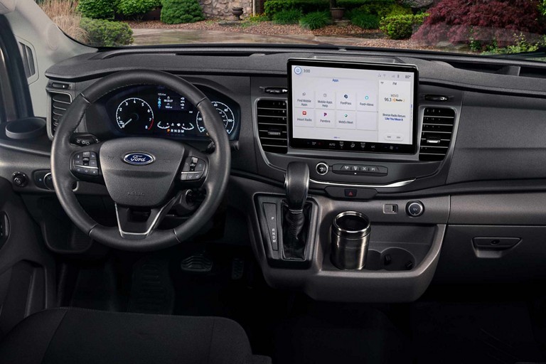2025 Ford Transit® Chassis Cab dashboard showing available SYNC® 4