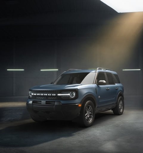 2025 Ford Bronco Sport Big Bend in Azure Grey in a studio setting.