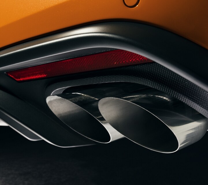 Close up of the active valve performance exhaust