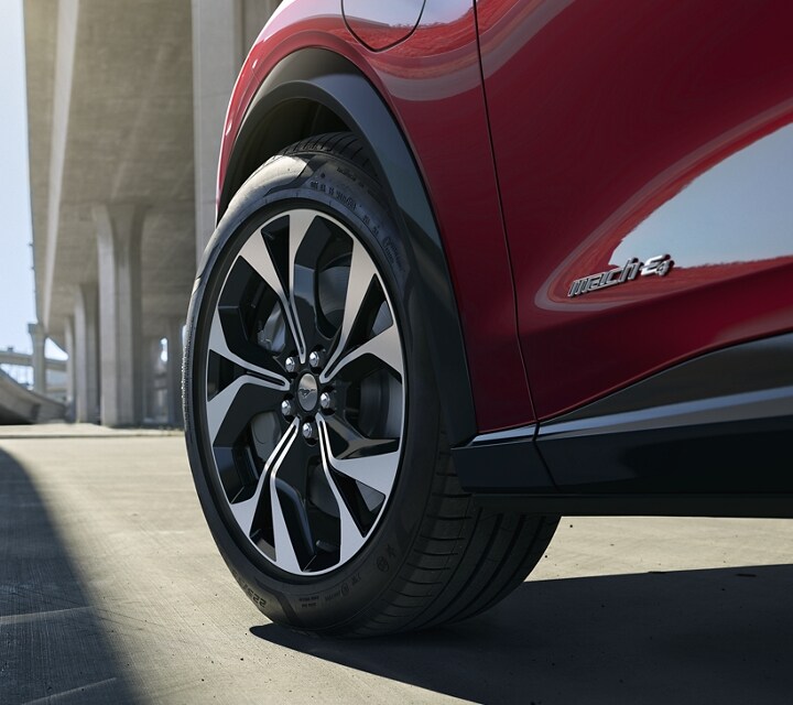 Close up of the 2021 Ford® Mustang Mach-E Tires