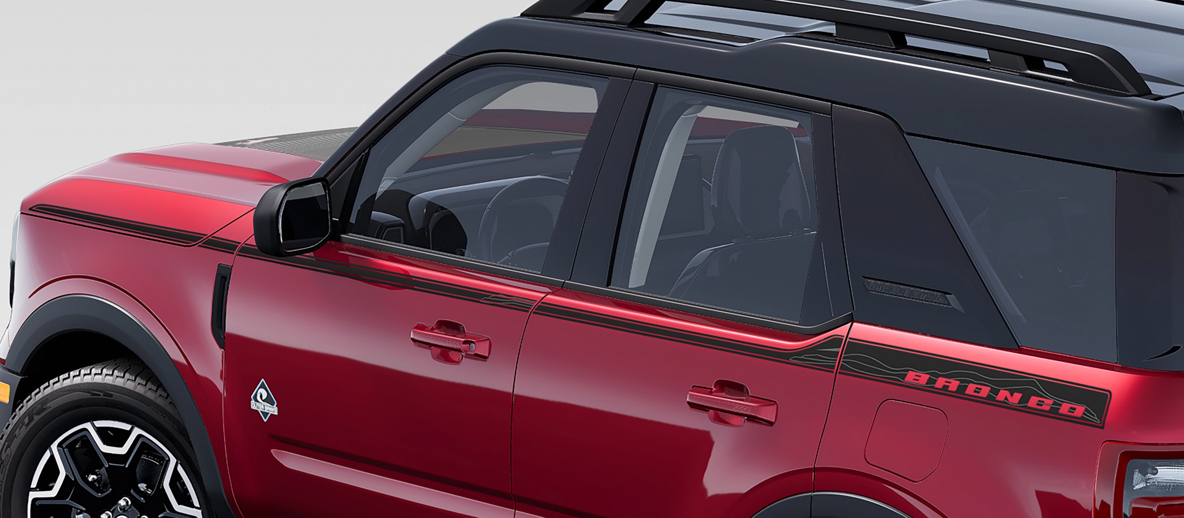 2025 Ford Bronco Sport® showing graphics on the sides of the vehicle and the hood