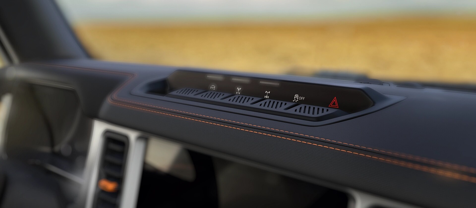 A close-up of the sealed "Hero Switches" on a 2025 Ford Bronco® SUV