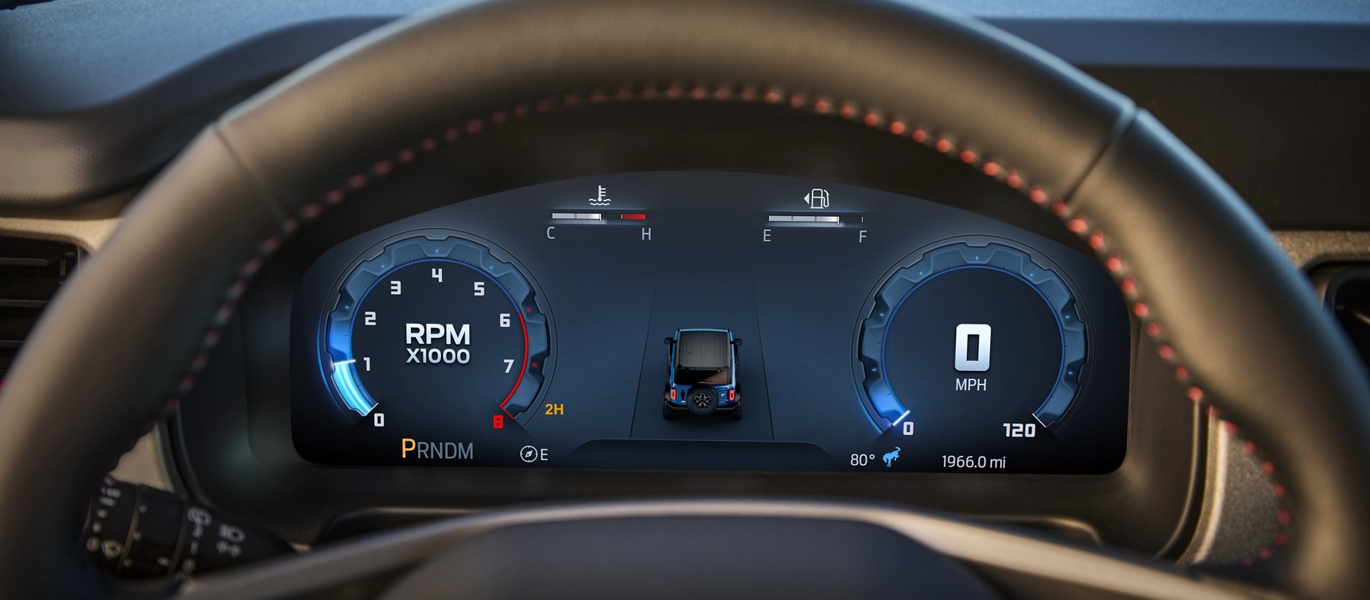 The Digital Instrument Cluster on a 2025 Ford Bronco® SUV