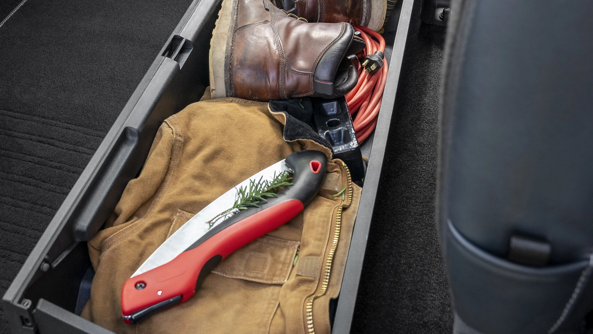 2026 Ford Super Duty® Chassis Cab's under-seat storage