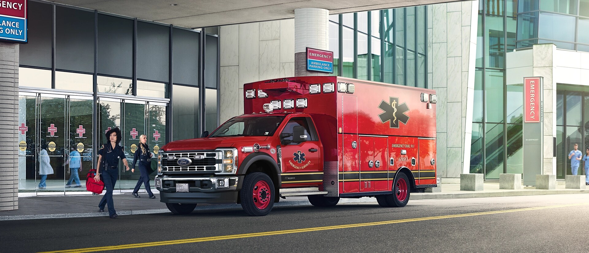 A 2026 Ford Super Duty® Chassis Cab with the EMT package