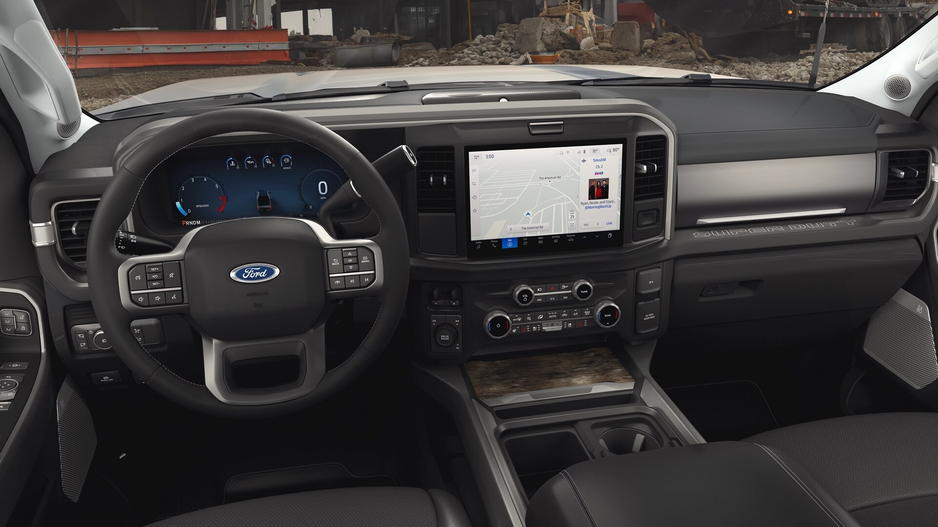 Close up of the Centre Display on the 2026 Ford Super Duty® Chassis Cab
