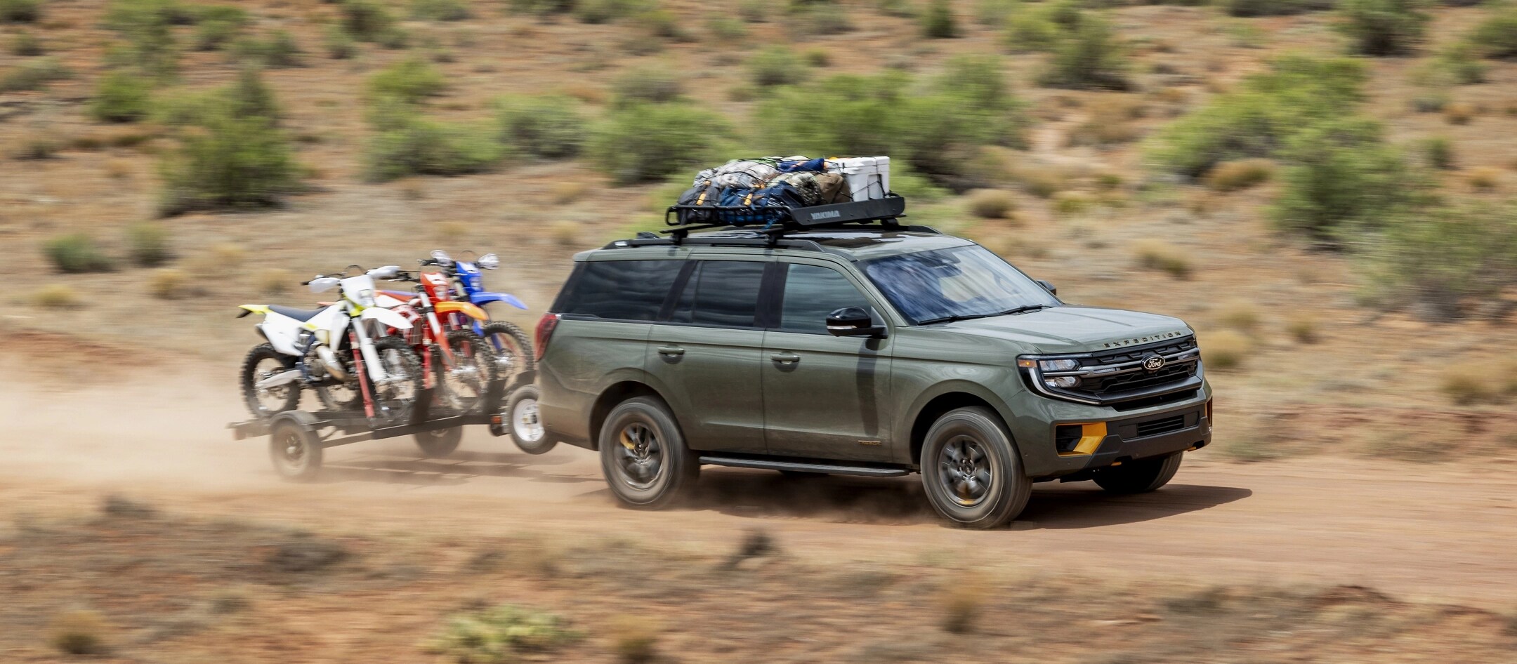 2025 Ford Expedition® Tremor® model being driven in the desert