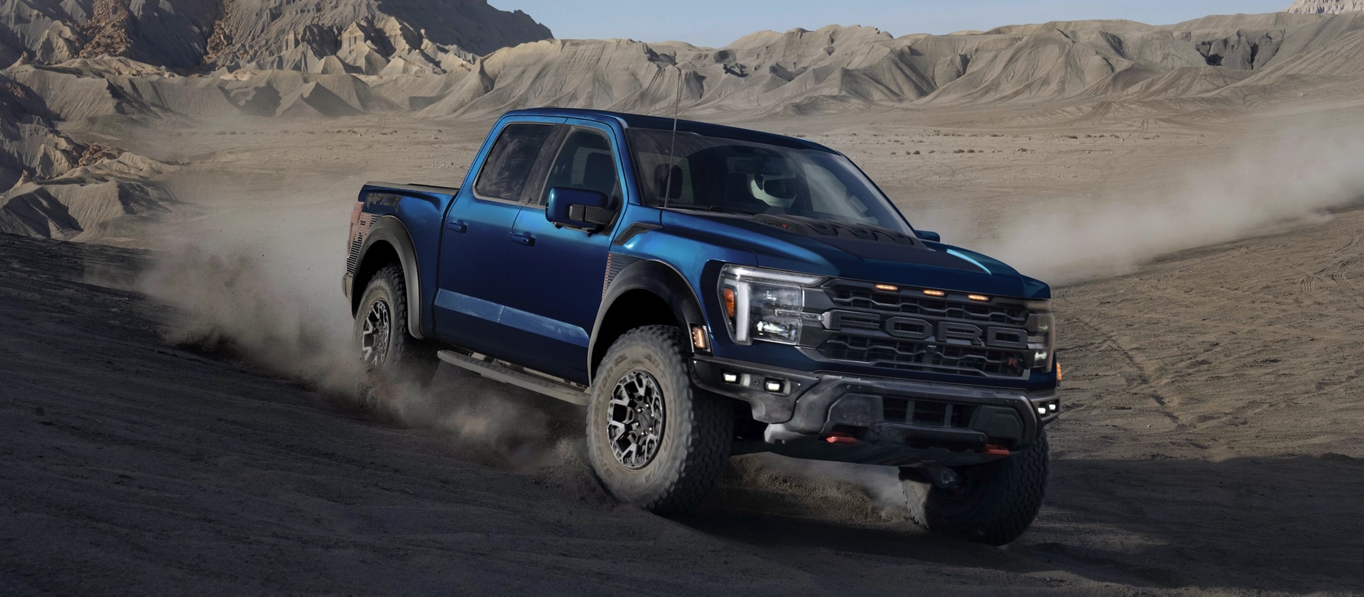 2025 Ford F-150® pickup being driven in a desert valley