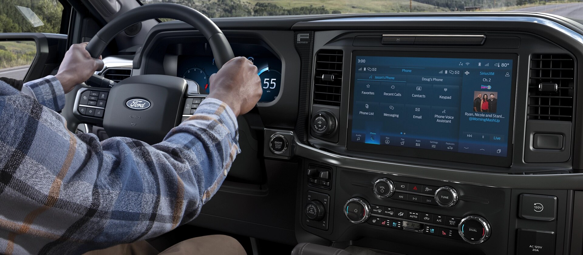 Person seated in the 2025 Ford F-150® cab