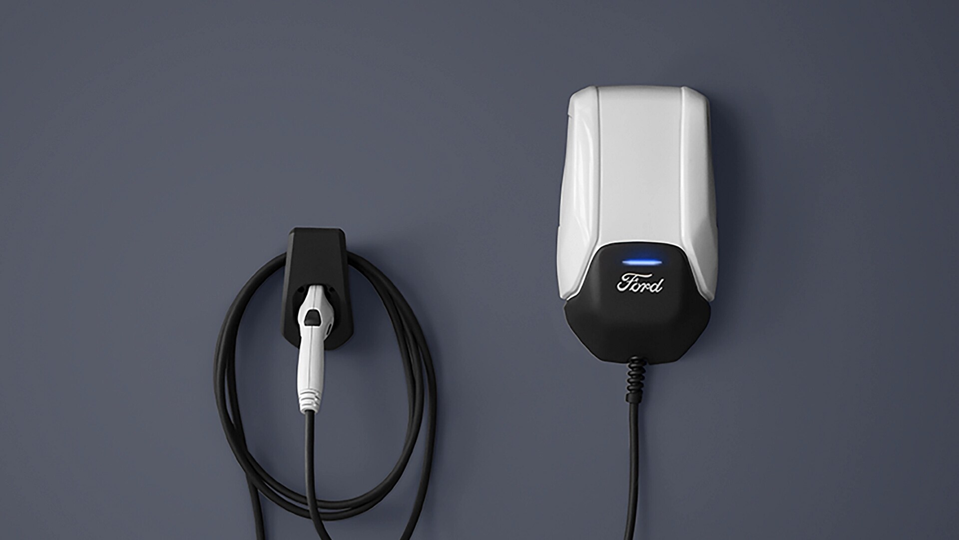 Ford Connected Charge Station installed on a wall