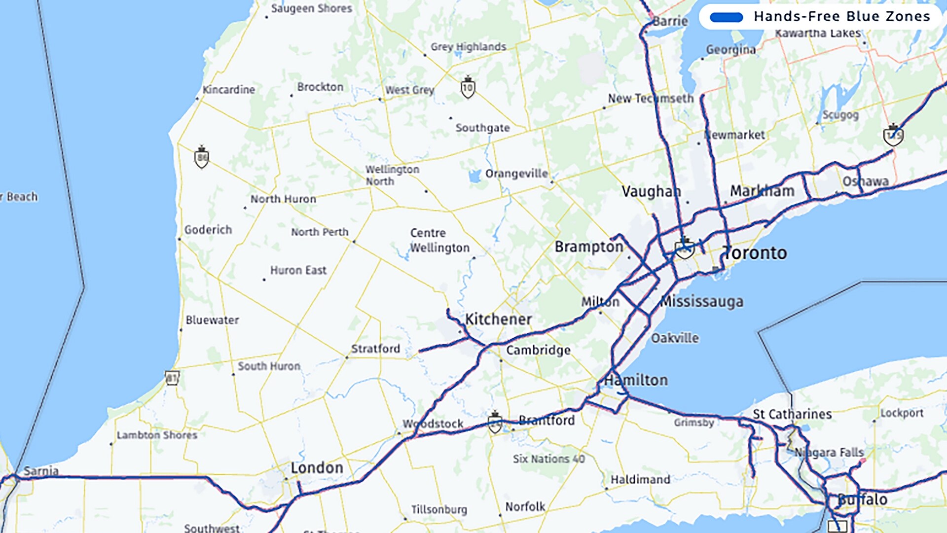Illustration of a Canada map showing Blue Zones