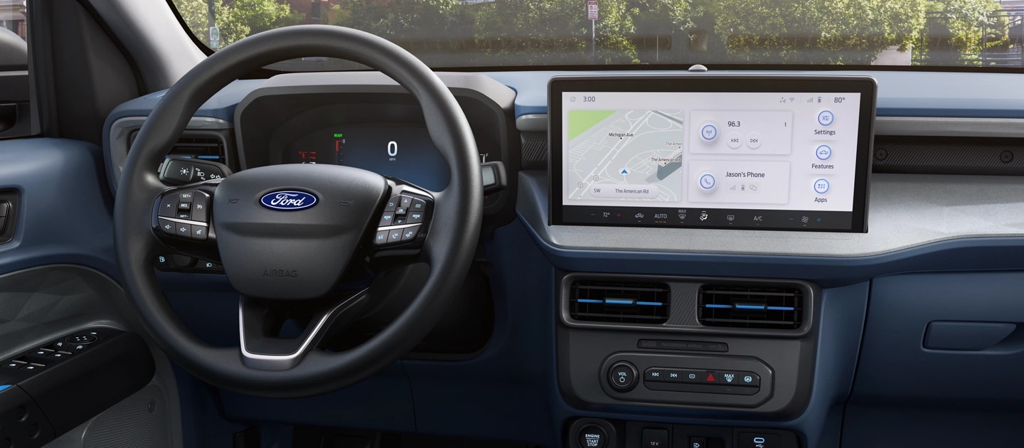 The dashboard of a 2025 Ford Maverick® XLT pickup