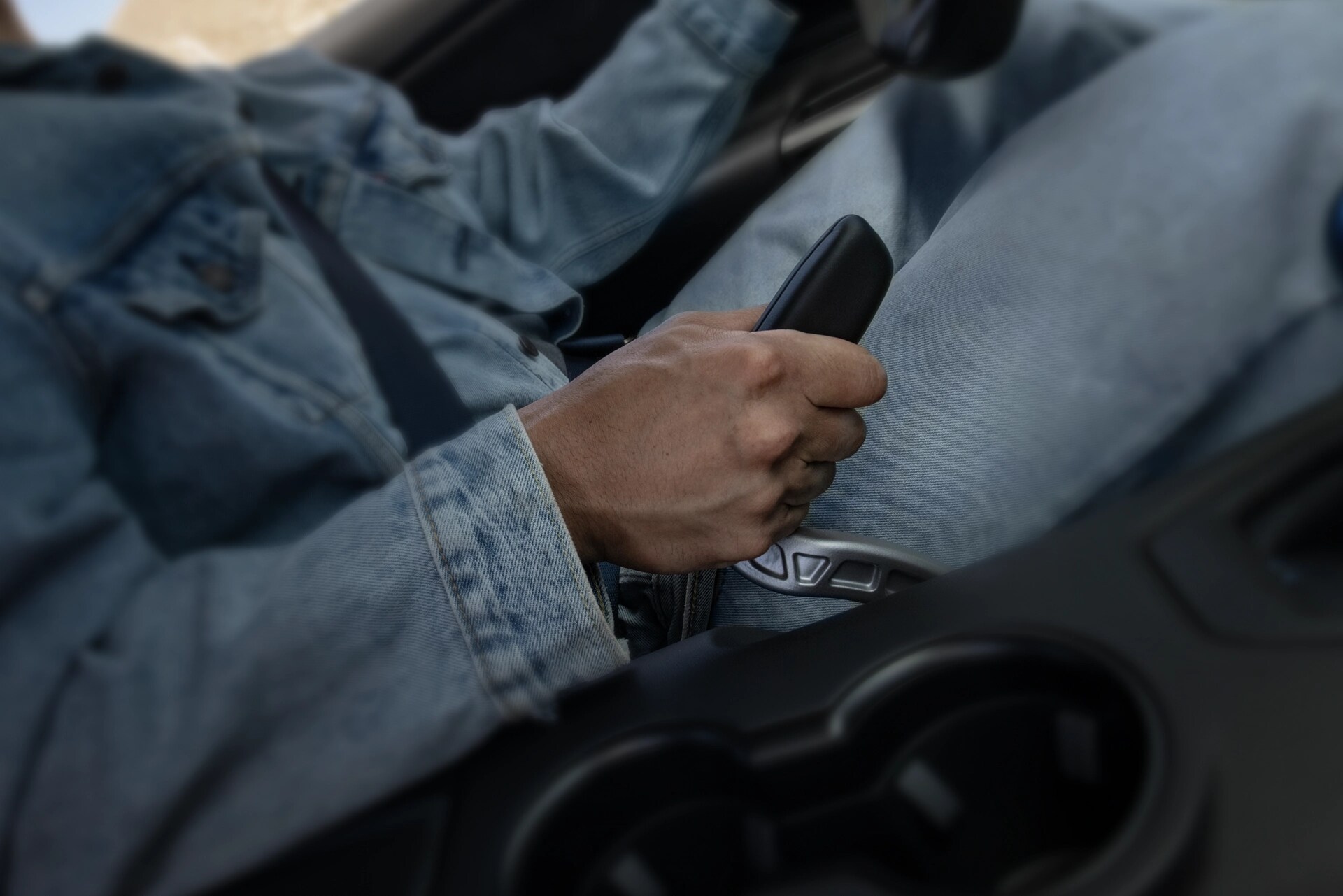 Person using the available drift brake in a 2025 Ford Mustang® coupe on a closed course