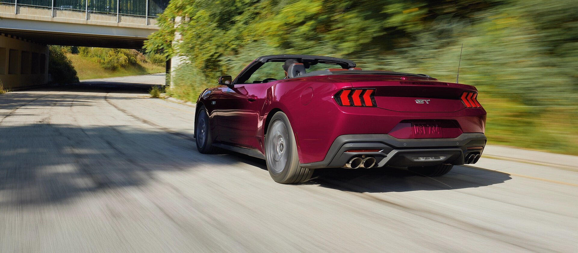 2026 Ford Mustang® Mustang® GT Premium convertible being driven on a highway