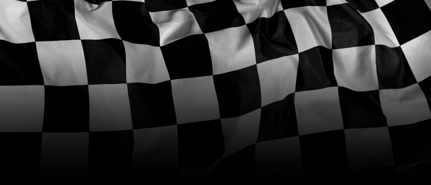A chequered flag.