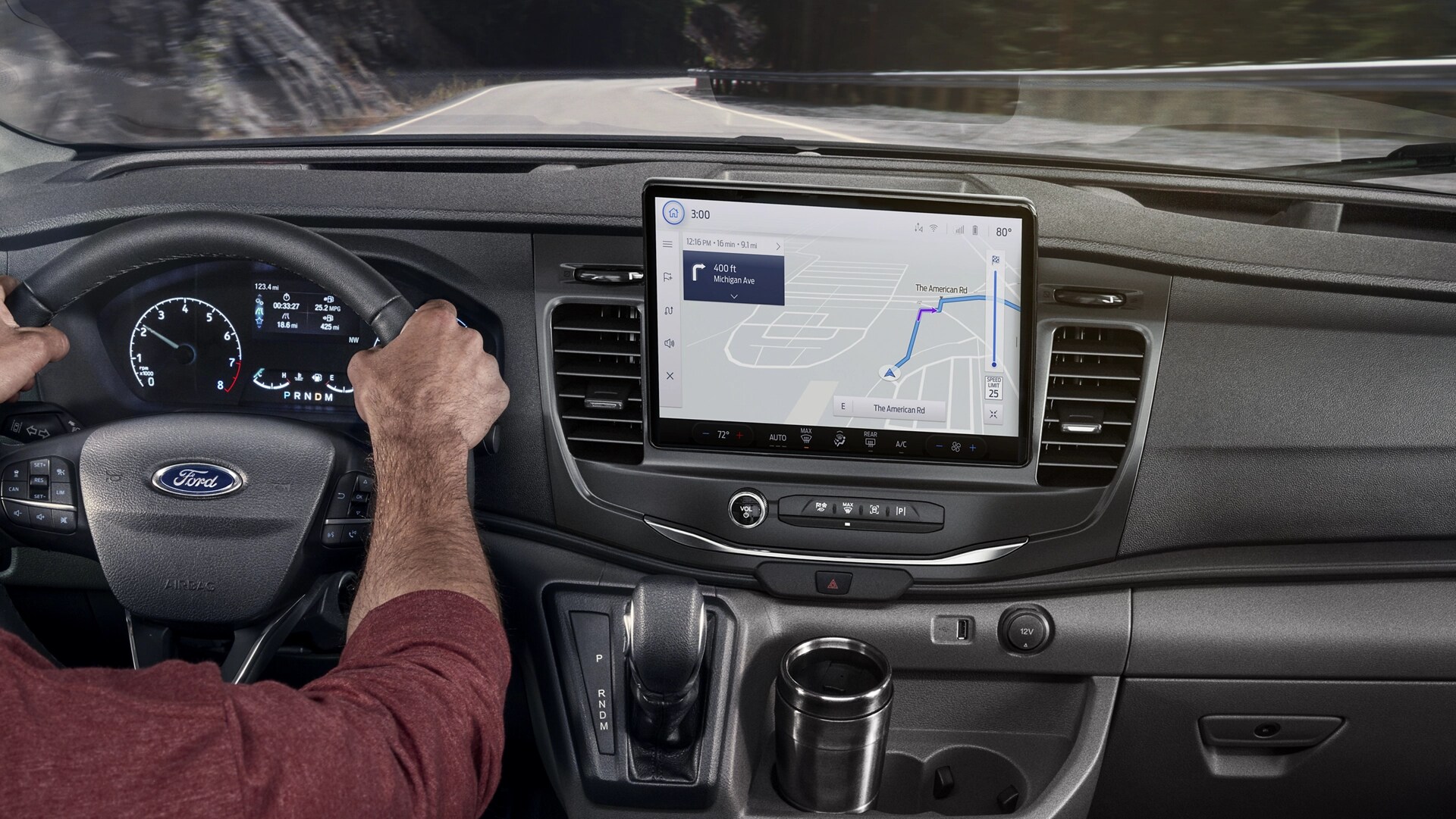 Close-up of the 2025 Ford Transit® Van dashboard