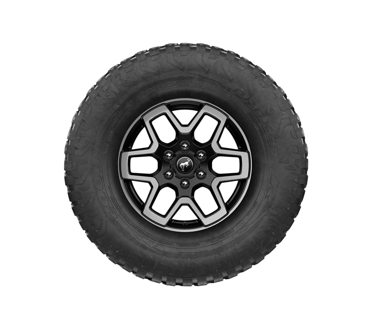 18” Bright-Machined Black High Gloss-Painted Aluminum wheel