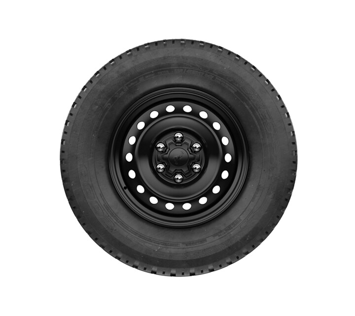 17” Black Gloss-Painted Steel wheel