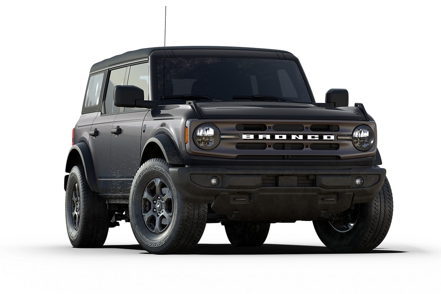Four-door 2024 Ford Bronco® Big Bend™ model shown in Carbonized Grey Metallic