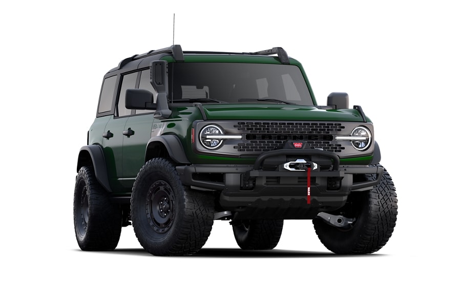 Four-door 2024 Ford Bronco® Everglades™ shown in Eruption Green